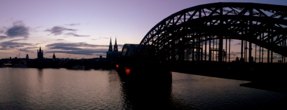 The Hohenzollern Bridge by dusk