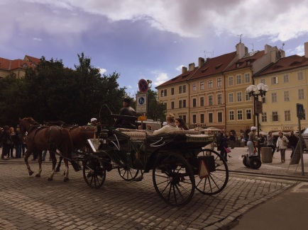 Horse-carriages across Praha's Old Town