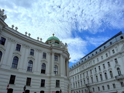 We were blessed to experience this dramatic, aqua-marine sky on our first day in Wien. 